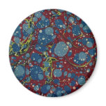 Blue Spotted Red Marbling magnets