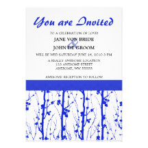 Blue Spring Blossoms Personalised Announcement