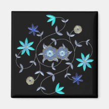 Blue Spring Flower Garden Magnets