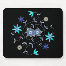 Blue Spring Flower Garden Mousemats