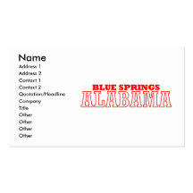 Blue Springs, Alabama City Design Business Card Template