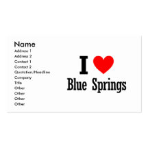 Blue Springs, Alabama City Design Business Card