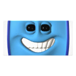 blue square smiley photo cards
