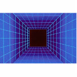 Blue square tunnel grid acrylic cut outs