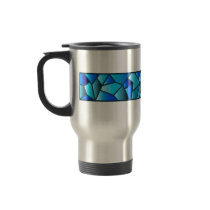 Blue Stained Glass Band Travel Mug