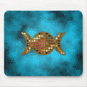 Blue Stained Glass Wicca Triple Goddess Mousepad