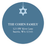 Blue Star Of David Return Address Labels