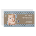 Blue Star Photo Birth Announcement Photo Cards