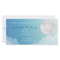 Blue Starry Sky New Baby Announcement Photo Cards