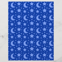 blue stars and moon patterns personalised flyer