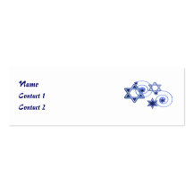 Blue Stars Jewish Contact Cards Business Cards