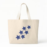 blue stars rain canvas bag