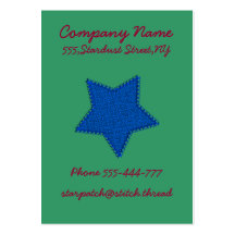 Blue Starshaped Patch Business Card Template