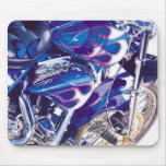 "Blue Steel" Motorcycle Watercolor mousepads