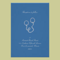 Blue Stefana Reception invitations