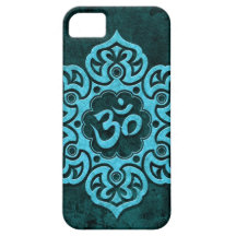 Blue Stone Floral Om iPhone 5 Case