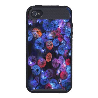 Blue String Lights and Drink Umbrellas iPhone 4/4S Covers
