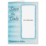 Blue Stripe Wedding Invitation Cards