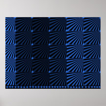 blue stripes poster