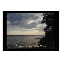 Blue Sunset Cayuga Lake Business Card Templates