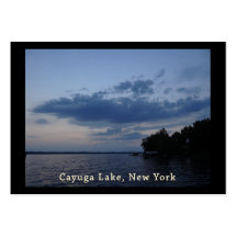 Blue Sunset Sky Cayuga Lake NY Business Cards