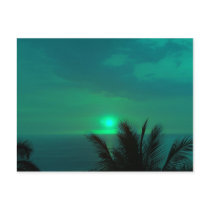 Blue Sunset Sky Postcard