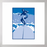 Blue Surf Logo Posters