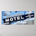 Blue Swallow Motel on Route 66 Retro Poster posters