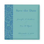 Blue Swirl Save the Date magnets