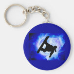 Blue Swirl Snowstorm Keychain