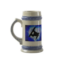 Blue Swirl Snowstorm Mugs