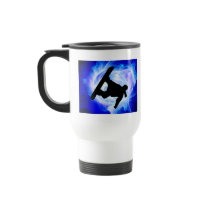 Blue Swirl Snowstorm Coffee Mugs