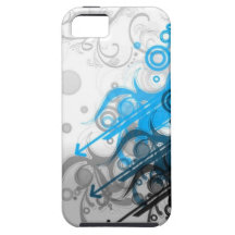 Blue swirlies iPhone 5 cases