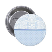Blue Swirls and Dots Pinback Button