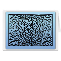 Blue Swirls Maze Cards