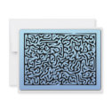 Blue Swirls Maze invitations