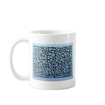 Blue Swirls Maze Coffee Mug