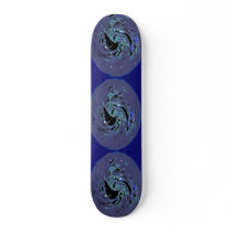Blue Swirls Skate Deck