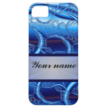 Blue swirly fractal abstract