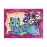 Blue Tabby Cat postcards