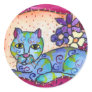 Blue Tabby Cat Stickers