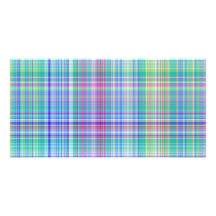 blue tartan pattern picture card