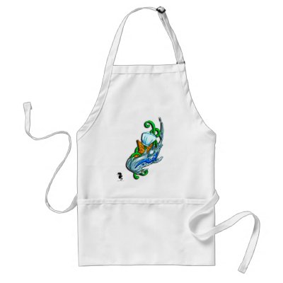 Blue tattoo Hamerhead by RyuNeko-Artz Apron by wild_menagerie