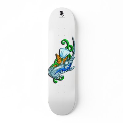 Blue tattoo Hamerhead by RyuNeko-Artz Skate Board by wild_menagerie