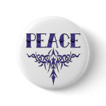 Blue Tattoo Peace Art buttons