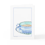 Blue Teacup Greeting Card