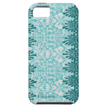 Blue Teal Boho Chic Personalized iPhone 5 Cover
