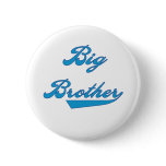Blue Text Big Brother Pinback Button