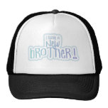 Blue Text I Have a New Brother Mesh Hat
