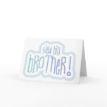 Blue Text New Big Brother Greeting Card